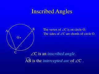 PPT - Inscribed Angles and Arcs PowerPoint Presentation, free download ...