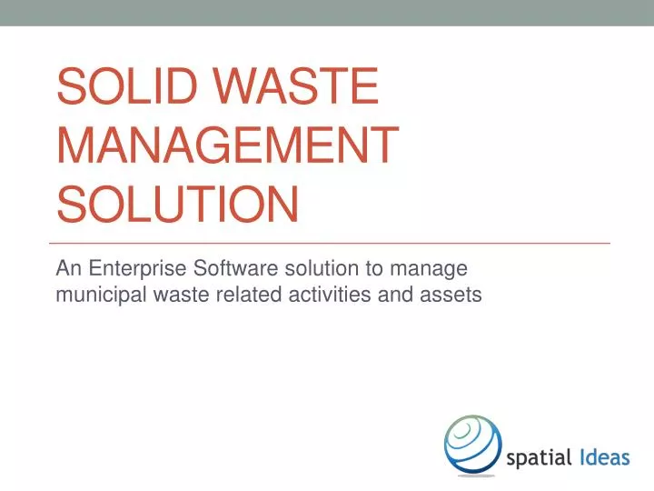solid waste management solution