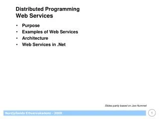 Distributed Programming Web Services