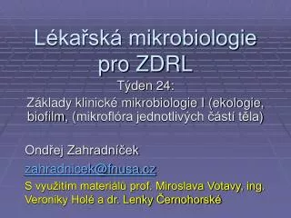 l ka sk mikrobiologie pro zdrl