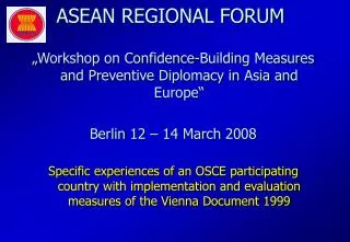 ASEAN REGIONAL FORUM