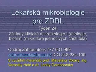 l ka sk mikrobiologie pro zdrl
