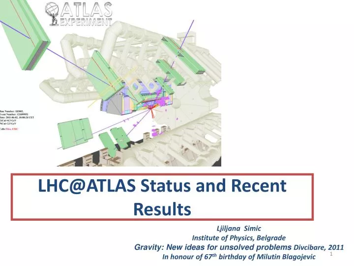 lhc@atlas status and recent results