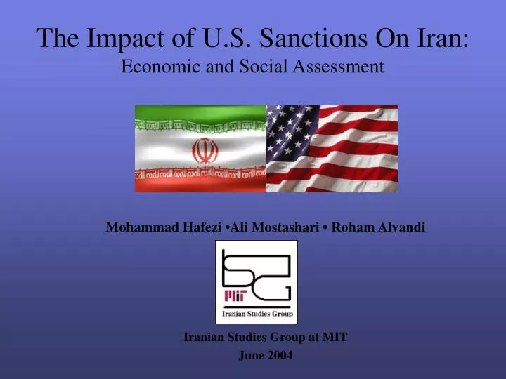 the impact of u s sanctions on iran economic and social assessment