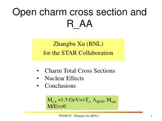 Open charm cross section and R_AA