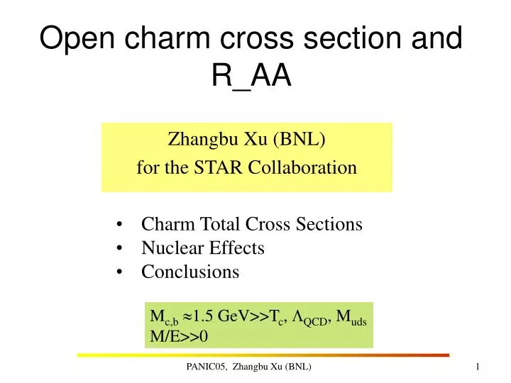 open charm cross section and r aa