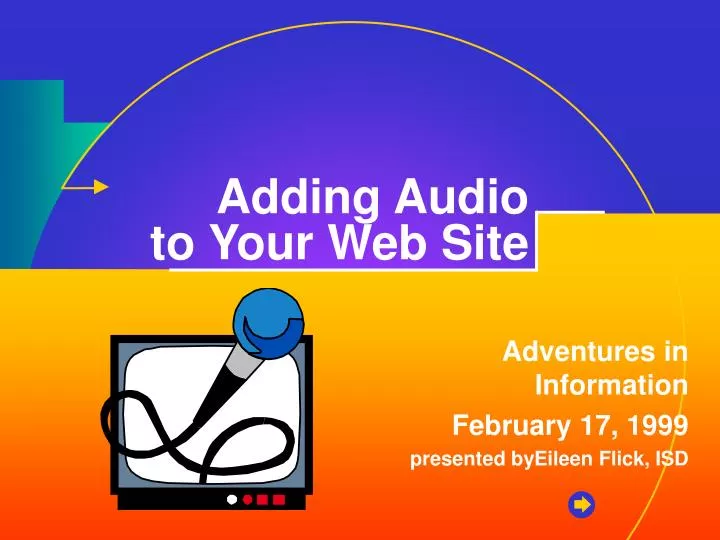adding audio to your web site