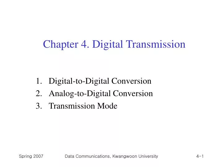 chapter 4 digital transmission