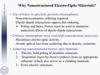 Why Nanostructured Electro-Optic Materials?