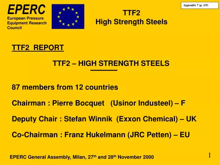 ttf2 high strength steels