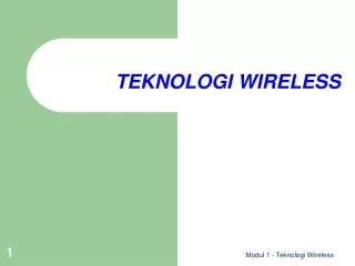 TEKNOLOGI WIRELESS