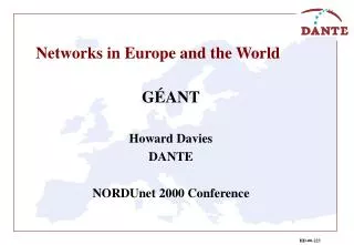 Networks in Europe and the World