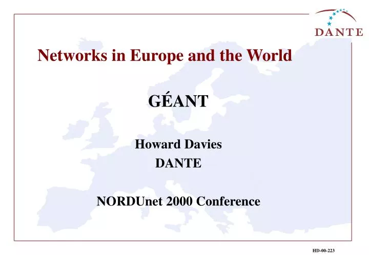 networks in europe and the world