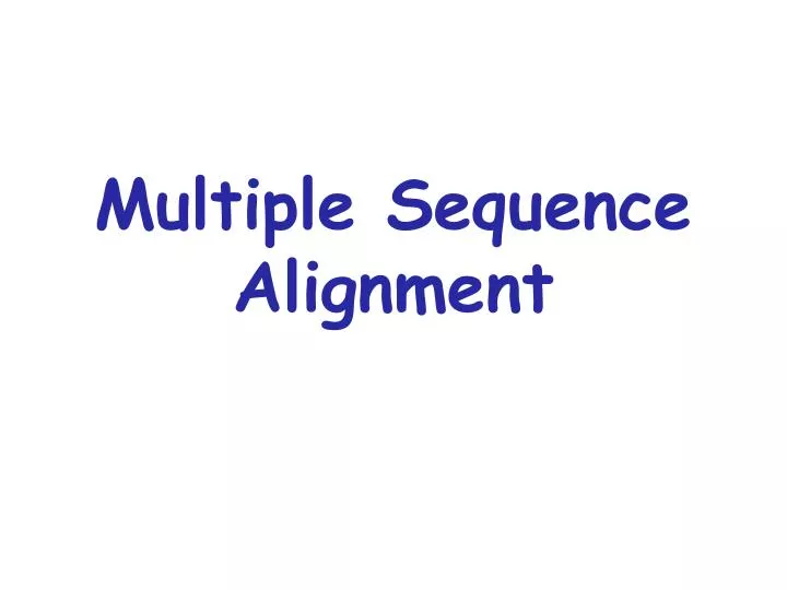 multiple sequence alignment