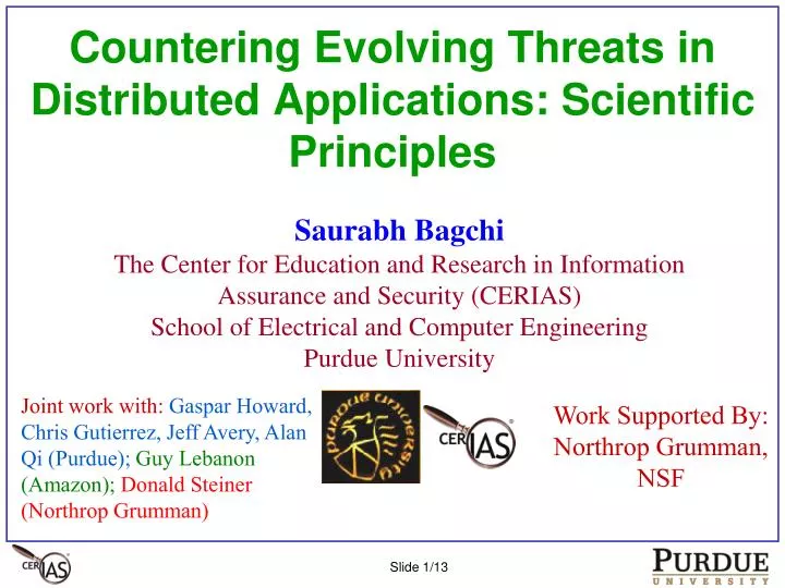 countering evolving threats in distributed applications scientific principles