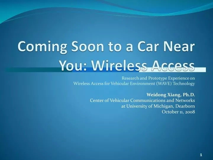 coming soon to a car near you wireless access