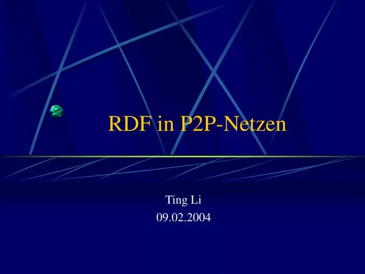 rdf in p2p netzen