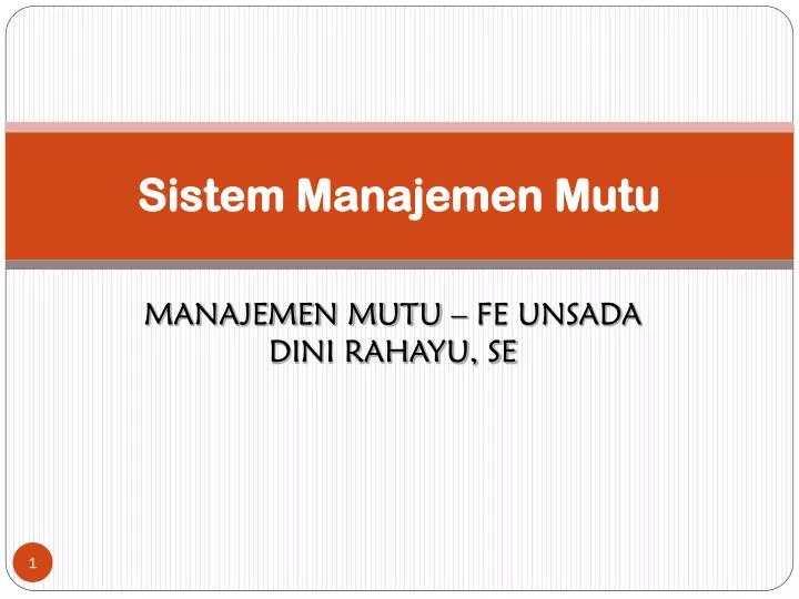 sistem manajemen mutu