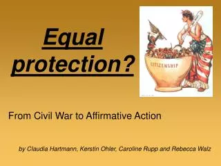 Equal protection?