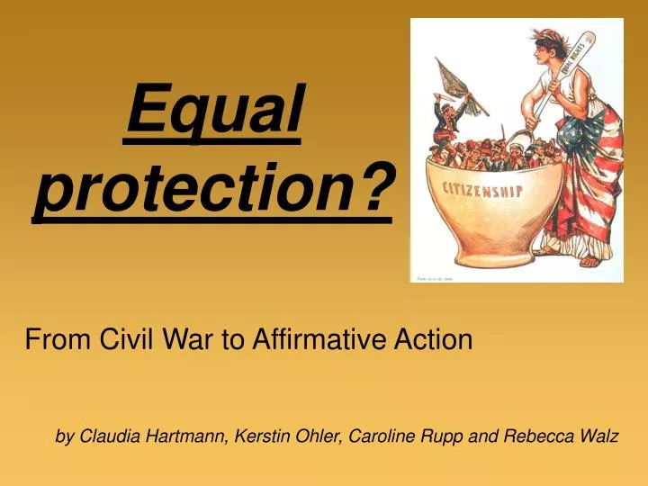 equal protection