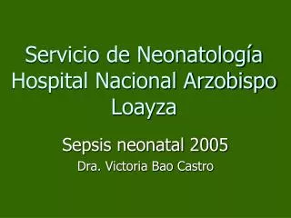 servicio de neonatolog a hospital nacional arzobispo loayza