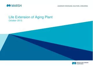 Life Extension of Aging Plant
