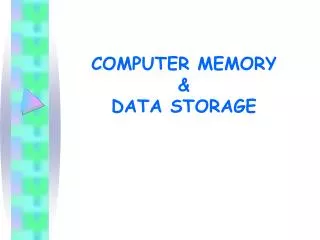 COMPUTER MEMORY &amp; DATA STORAGE