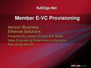 NJEDge.Net Member E-VC Provisioning