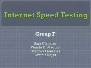 Internet Speed Testing