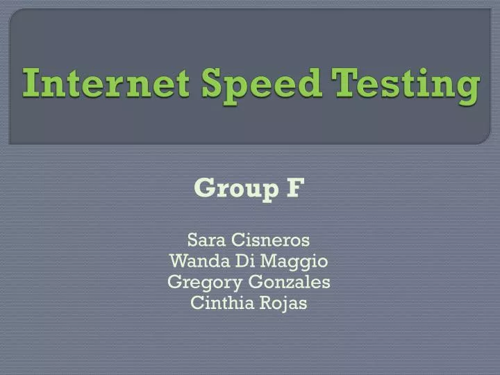 internet speed testing