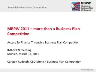 Munich Business Plan Competition