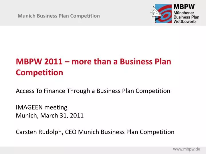 munich business plan competition