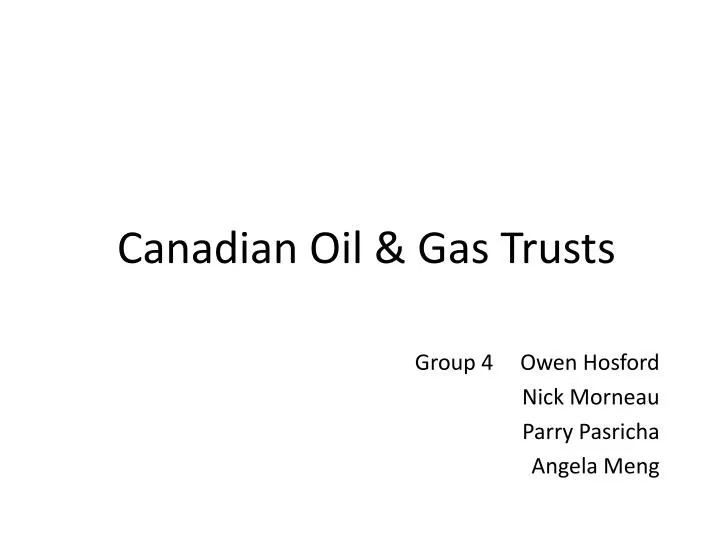 canadian oil gas trusts