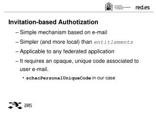 Invitation-based Authotization Simple mechanism based on e-mail