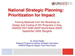 national strategic planning prioritization for impact