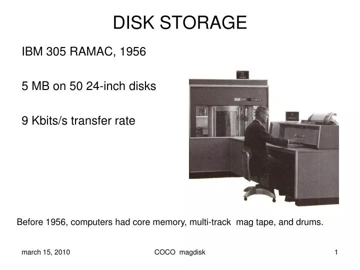 disk storage