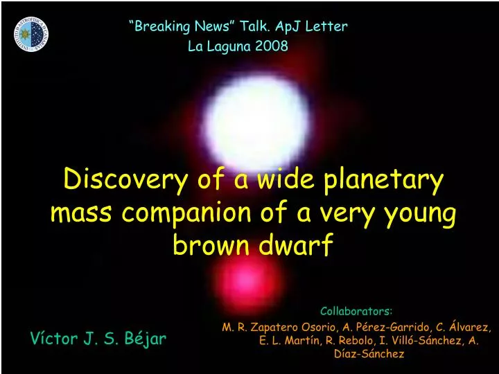 discovery of a wide planetary mass companion of a very young brown dwarf