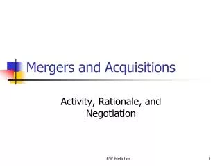 Mergers and Acquisitions