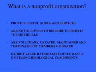 What is a nonprofit organization?