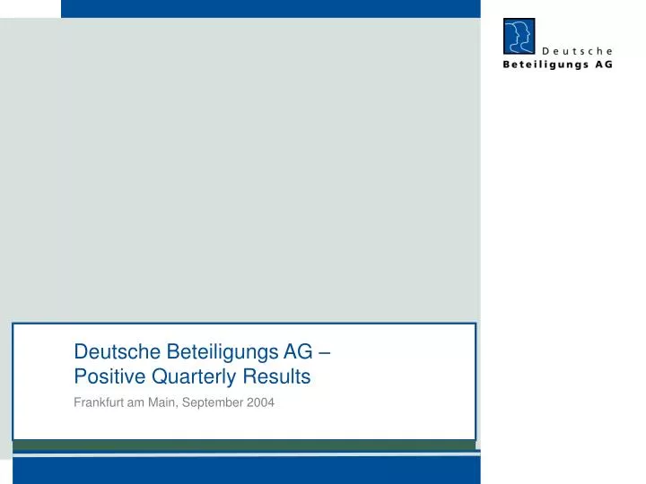 deutsche beteiligungs ag positive quarterly results