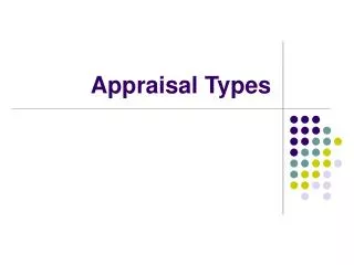 Appraisal Types