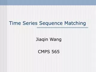 time series sequence matching