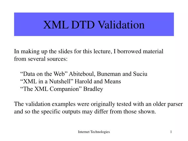 xml dtd validation