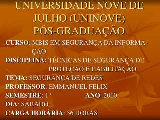 universidade nove de julho uninove p s gradua o