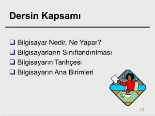 dersin kapsam