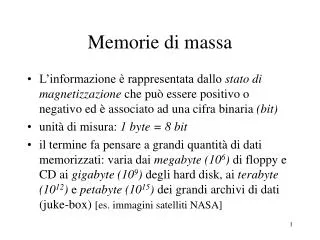 memorie di massa