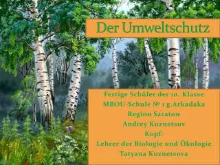 der umweltschutz