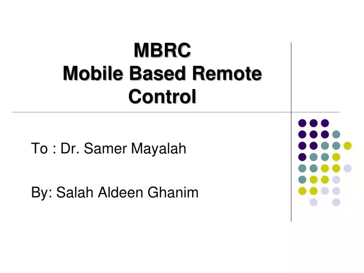 mbrc mobile based remote control