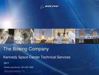 The Boeing Company Kennedy Space Center Technical Services 2011