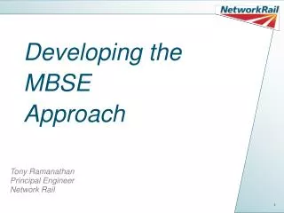 Developing the MBSE Approach